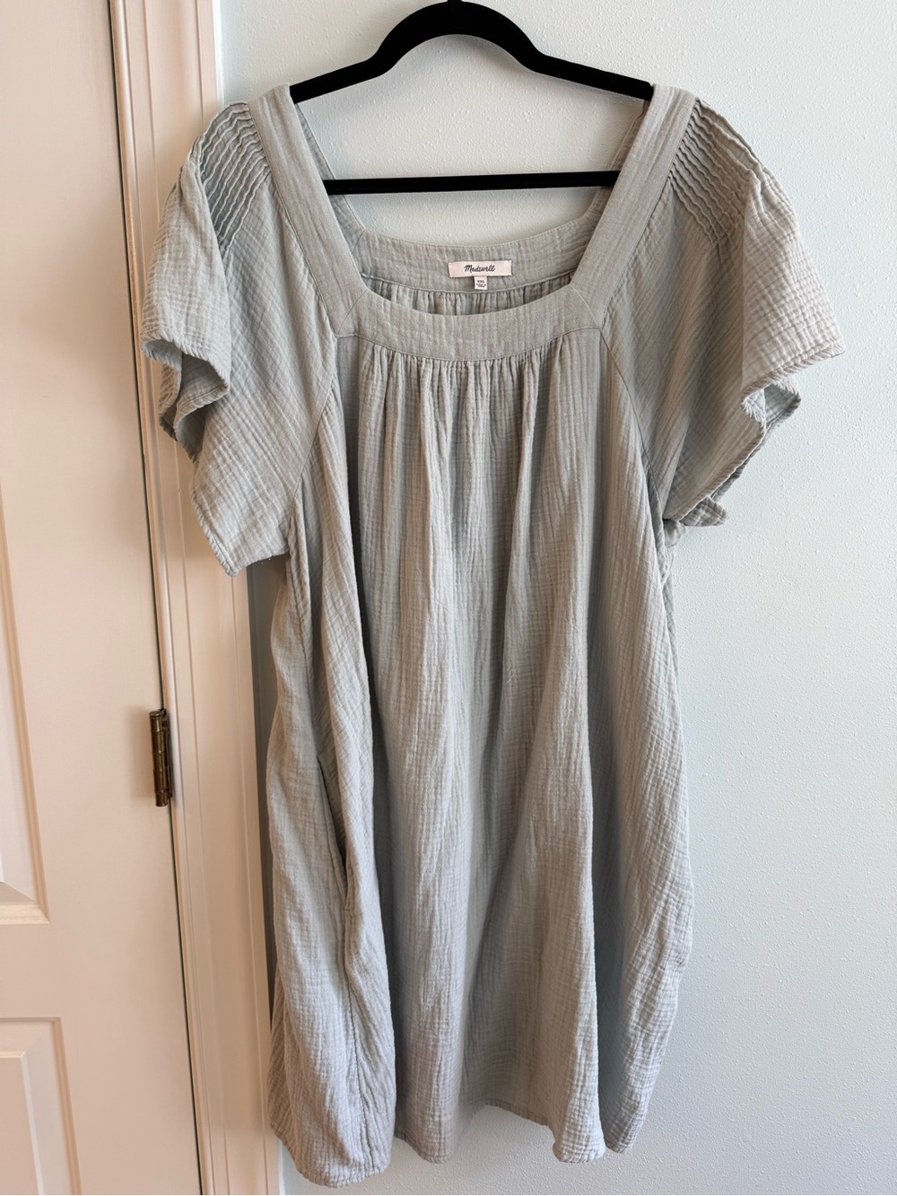 Madewell Square Neck Butterfly Cotton Dress